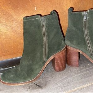 Hunter green booties